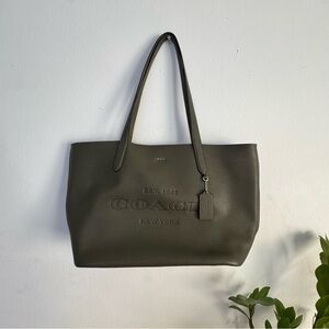Coach Olive Drab Leather Tote